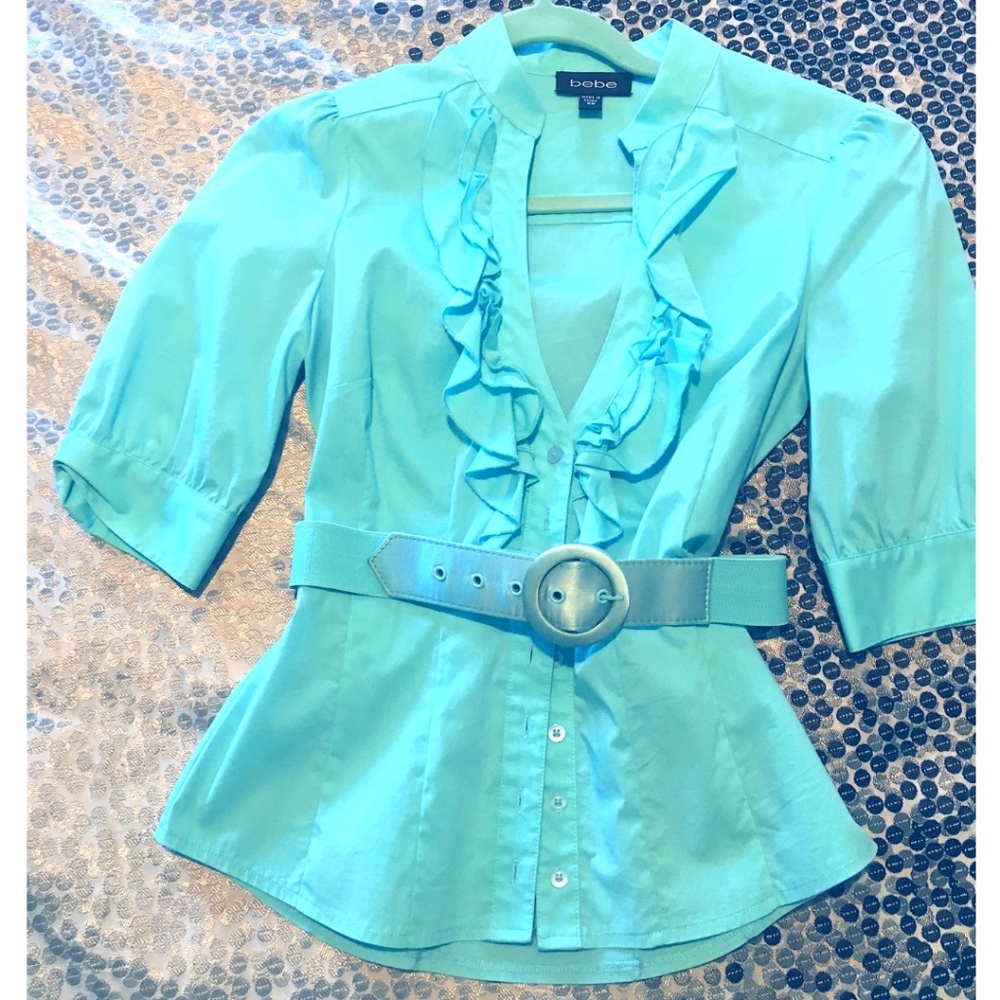 Bebe - Light Blue Button Up Dress Shirt